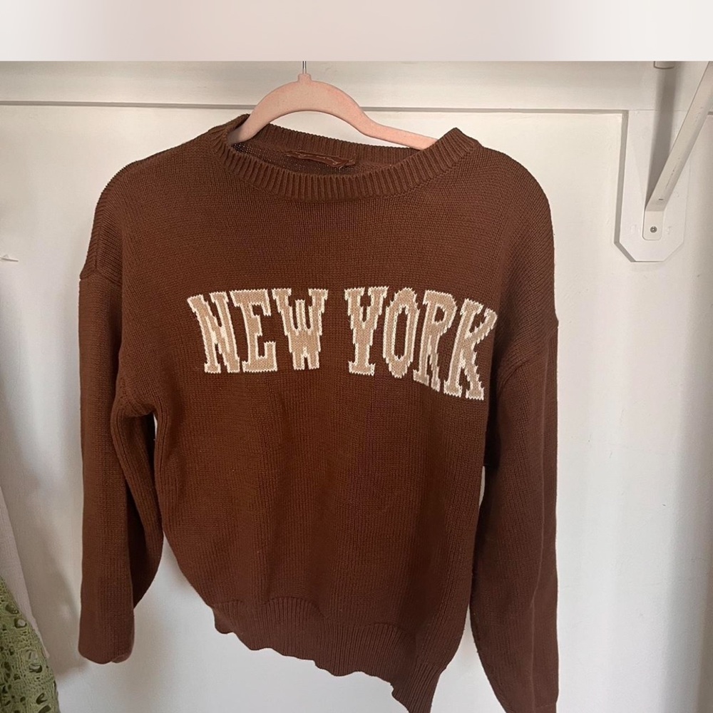 Brown 'New York' Sweater